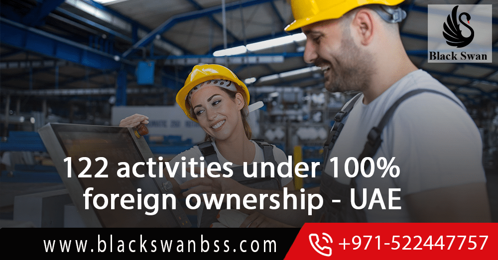 122 categories for 100 % ownership in the UAE mainland under FDI Law